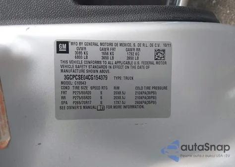 2012 Chevrolet Silverado 1500 Lt from USA, damaged, VIN 3GCPCSE04CG154379